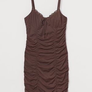 Brown Draped Dress